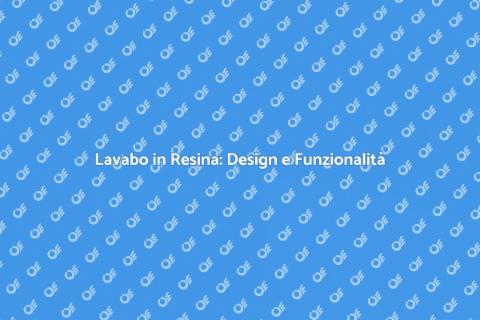 Lavabo Bagno in Resina Elegante