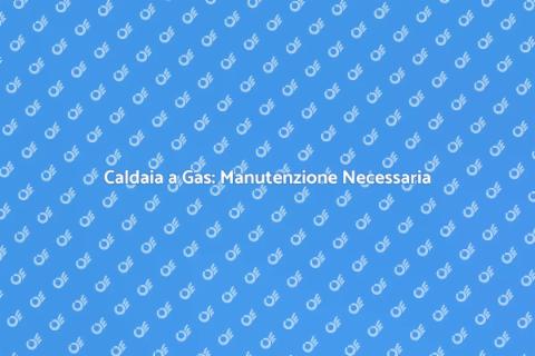 Manutenzione Caldaia a Gas Essenziale