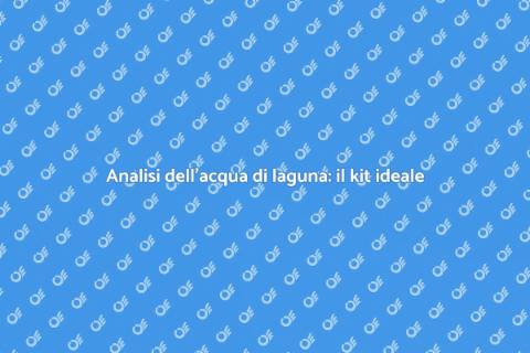 Kit per l'analisi acqua di laguna
