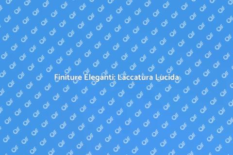 Laccatura Mobili Lucidi: Eleganza e Stile