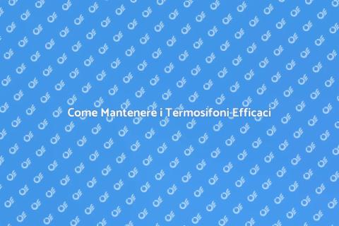 Manutenzione Termosifone per Inverno