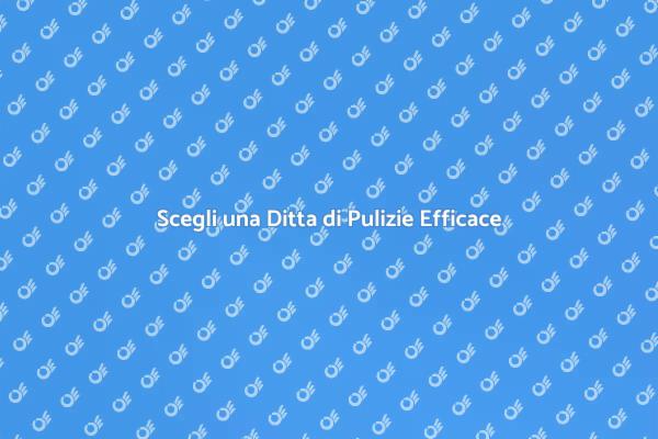 Perché Scegliere una Ditta di Pulizie?