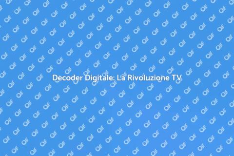 Nuovo Decoder Digitale Terrestre