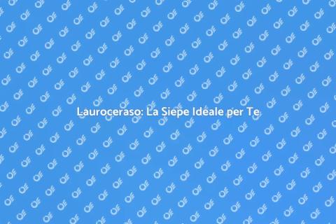Siepe di Lauroceraso: Privacy e Bellezza