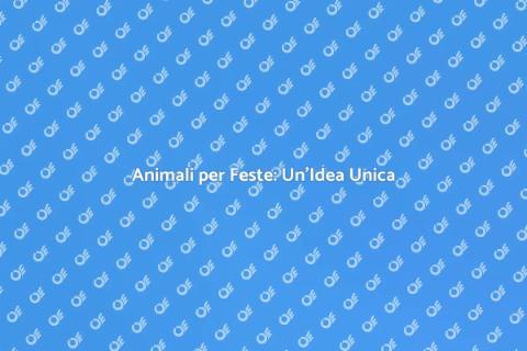 Affitto Animali per Feste Outdoor