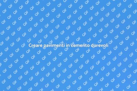 Pavimenti in cemento resistenti