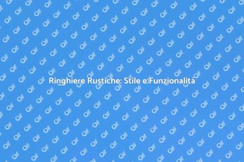 Ringhiere in Stile Rustico: Design Unico