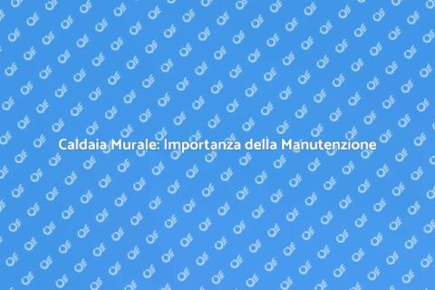 Manutenzione Caldaia: Fondamentale!