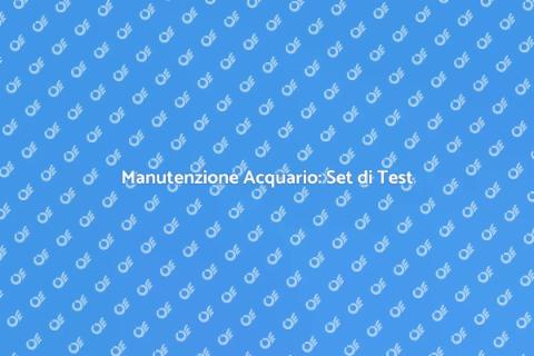 Set di Test per Acquario Tropicale