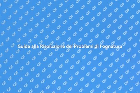 Problemi di Fognatura? Ecco Come Risolverli