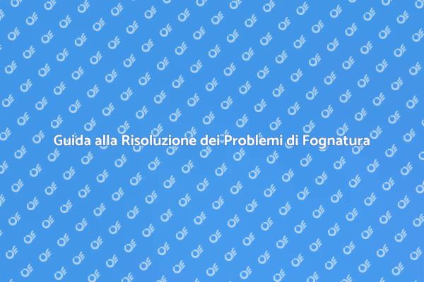 Come Affrontare i Problemi di Fognatura