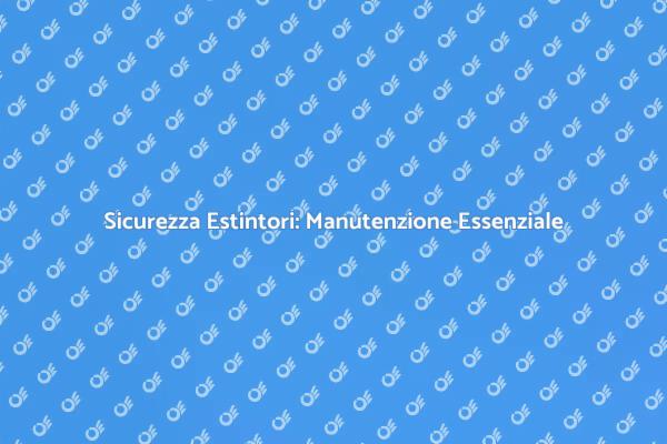 Estintori Portatili: Sicurezza e Manutenzione