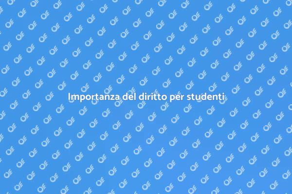 Diritto: lezione fondamentale per studenti