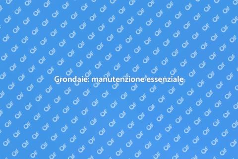 Manutenzione grondaie per edifici