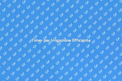 Timer per Irrigazione Aree Sportive