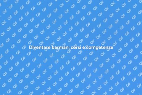 Formazione per diventare barman