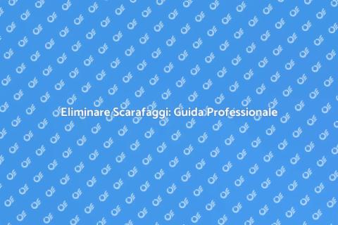 Disinfestazione Scarafaggi Professionale