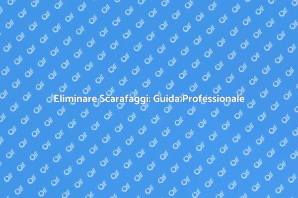 Disinfestazione Efficace: Scarafaggi