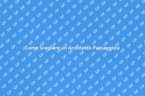 Richiedi Architetto Paesaggista Ora