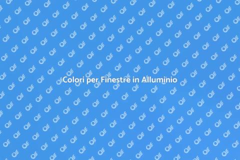 Miscelazione Colori Finestre in Alluminio