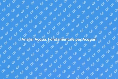 Kit Analisi Completa Acquario Marino