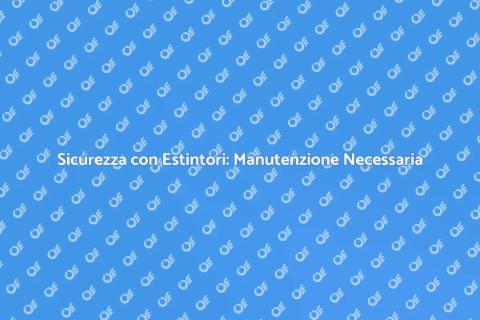 Manutenzione Estintori Portatili Essenziale