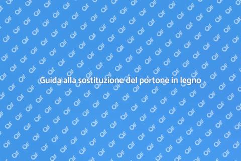 Sostituire un portone in legno danneggiato
