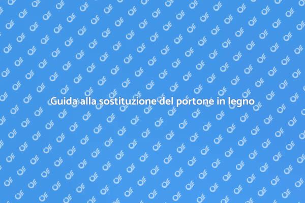 Rinnovare il portone in legno danneggiato