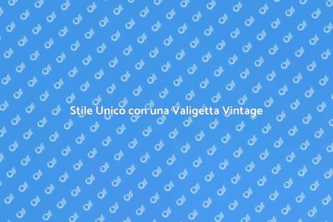 Valigetta Vintage per DJ: Unico Stile