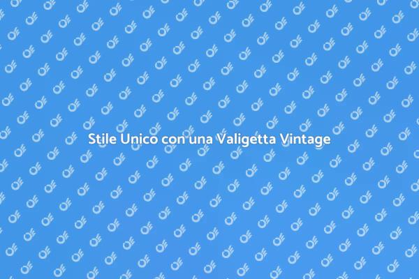 Valigetta Vintage: Stile e Originalità