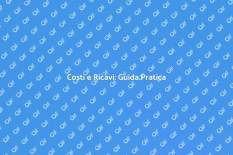 Analisi Costi e Ricavi per Progetti