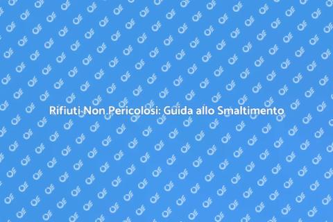 Smaltimento Rifiuti Non Pericolosi