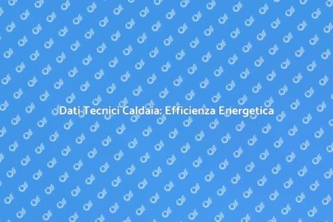 Trasmissione Dati Caldaia a Condensazione