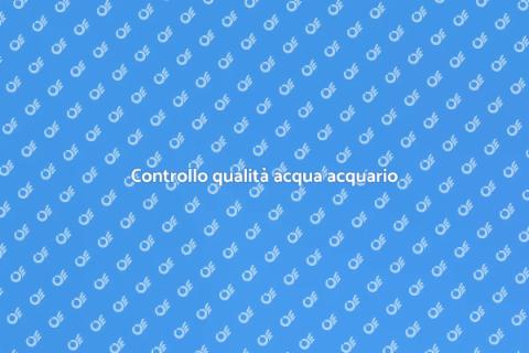 Analizzare l'acqua dell'acquario