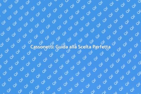 Cassonetti: Scegliere il Giusto Modello