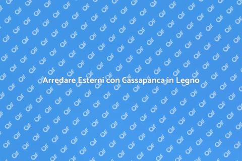 Cassapanca in Legno Massiccio per Esterni
