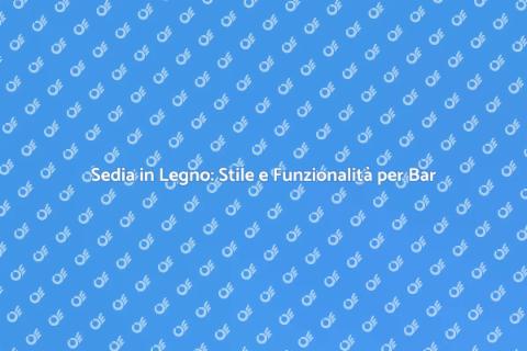 Sedia Pieghevole in Legno per Bar