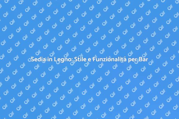 Sedia Pieghevole: Eleganza per il Tuo Bar