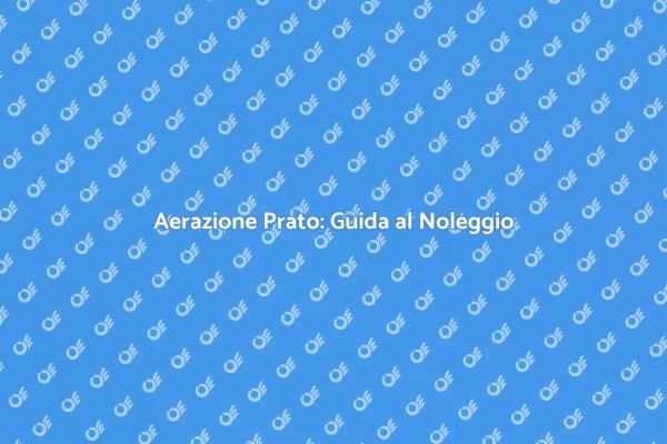 Aerazione del Prato: Noleggia Ora!