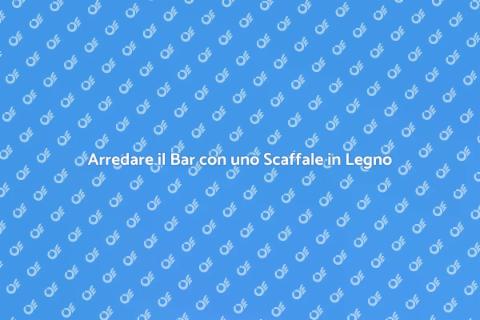 Scaffale in Legno per Arredare il Bar