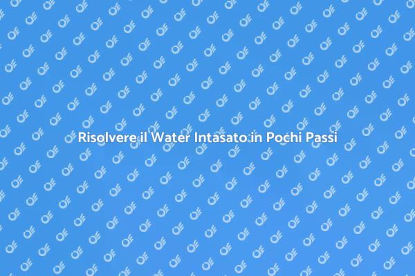 Soluzioni Efficaci per Water Intasato