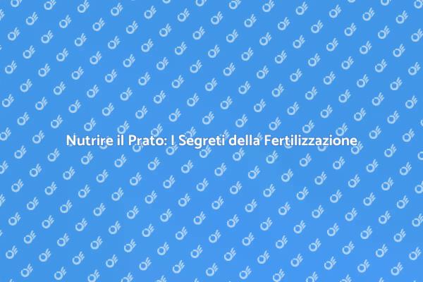 Prato Rigoglioso: Come Fertilizzare Bene