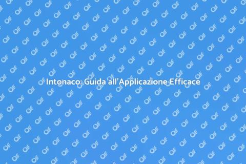 Applicazione di Intonaco per Pareti