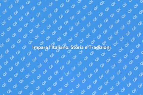 Corso di Italiano: Storia e Cultura