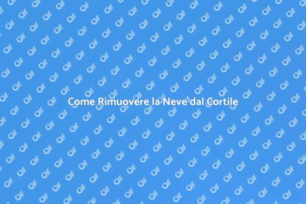 Rimozione Neve: Sicurezza in Cortile