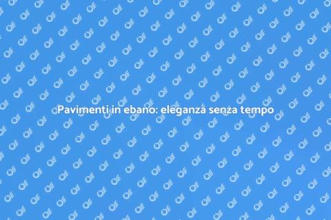 Finitura pavimento in ebano elegante