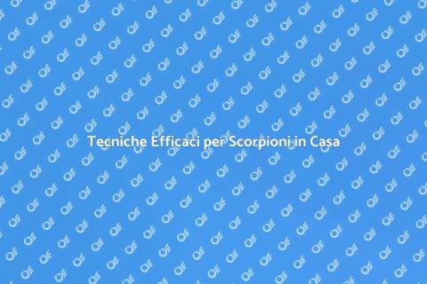 Disinfestare Casa dagli Scorpioni