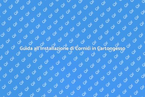 Installare Cornici in Cartongesso