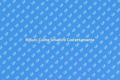 Smaltimento Rifiuti: Guida Pratica