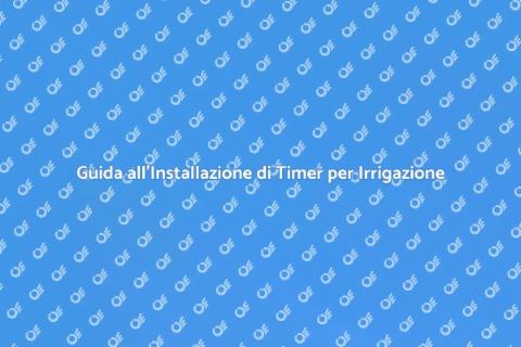 Timer per Irrigazione: Guida Pratica